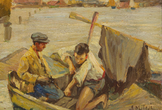 Alessandro Milesi pittore quadro dipinto divisionista