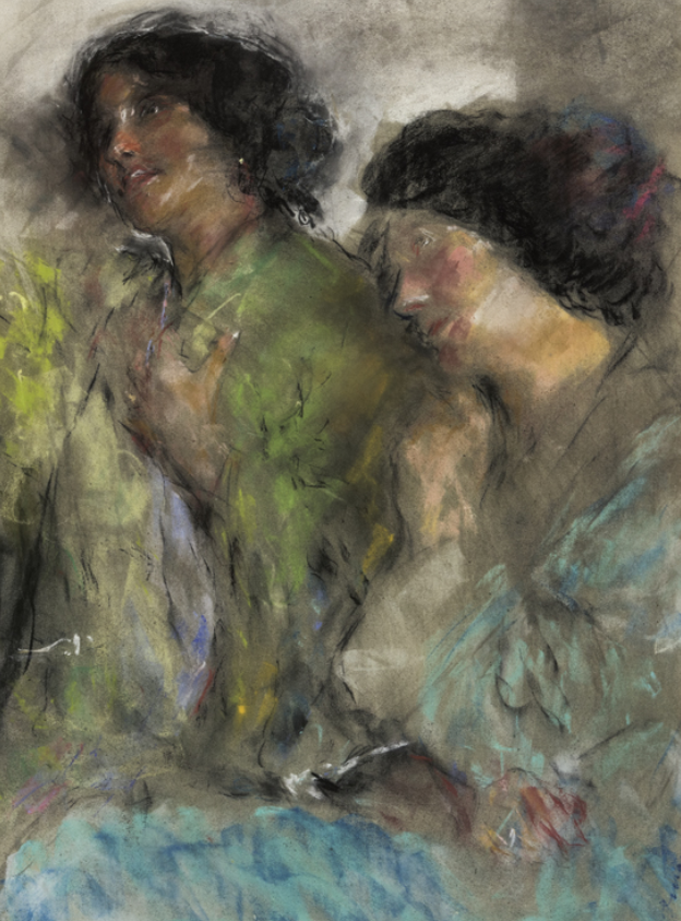 Antonio Mancini pittore quadro dipinto ritratto realista