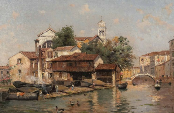 Antonio Reyna Manescau pittore quadro dipinto orientalista