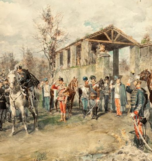 Eduardo Matania pittore quadro dipinto