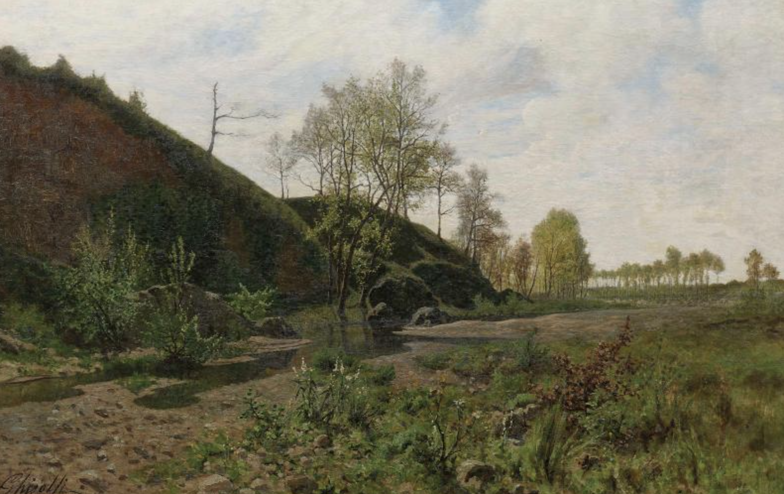 Enrico Ghisolfi pittore quadro dipinto paesaggista