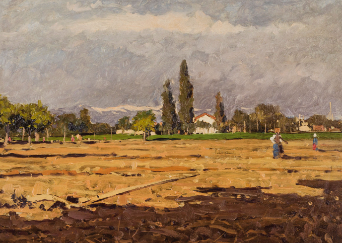 Enrico Reycend pittore quadro dipinto paesaggista