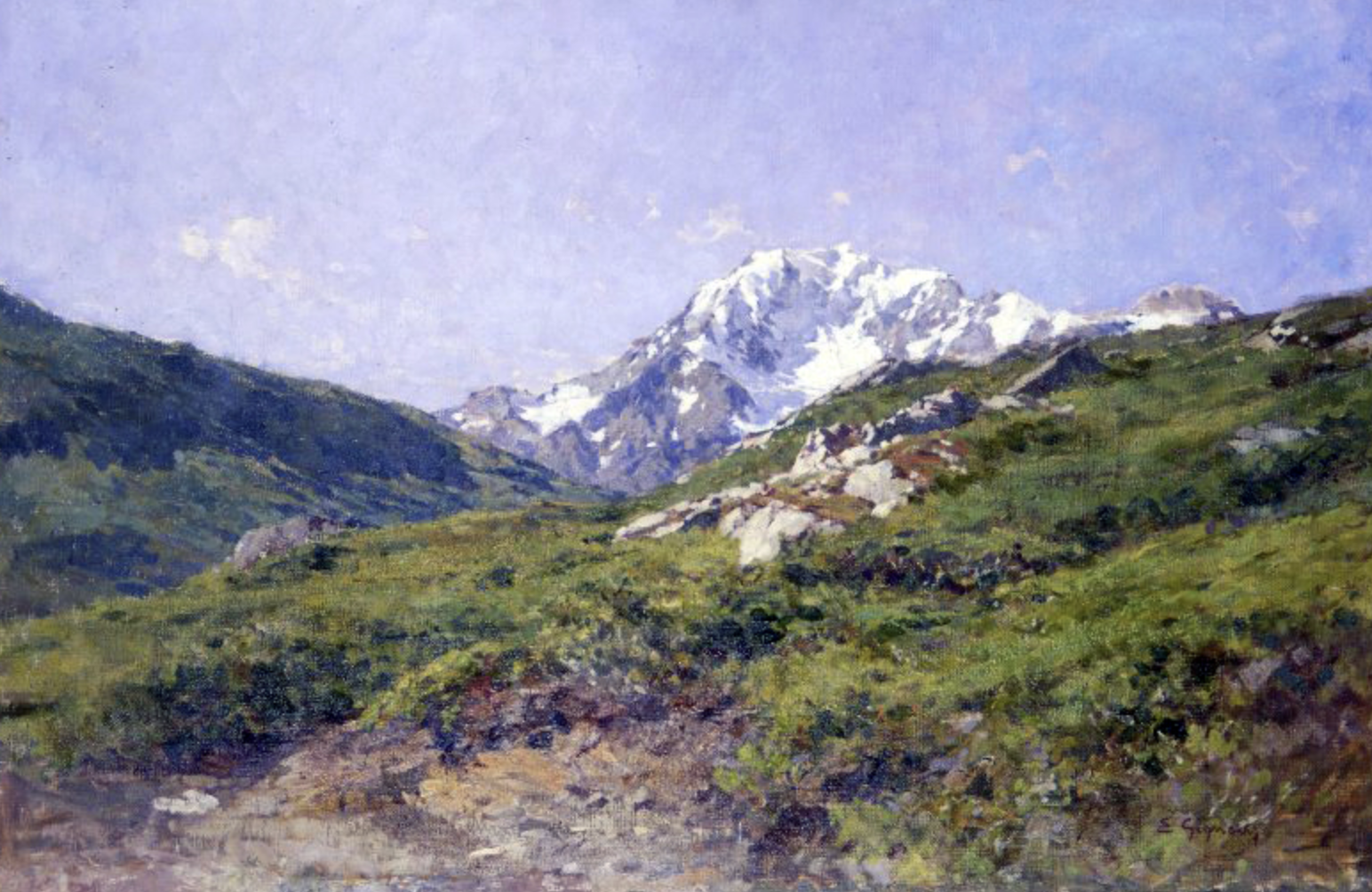 Eugenio Gignous pittore quadro dipinto divisionista paesaggista