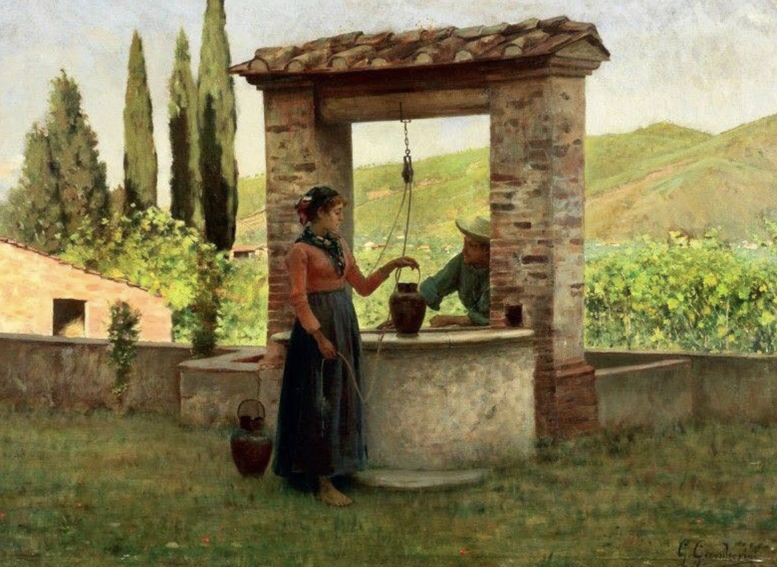 Gioacchino Gamberini pittore quadro dipinto Firenze