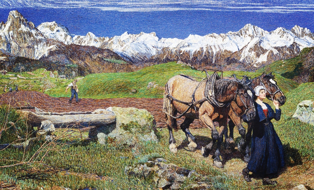 Giovanni Segantini pittore quadro dipinto divisionista