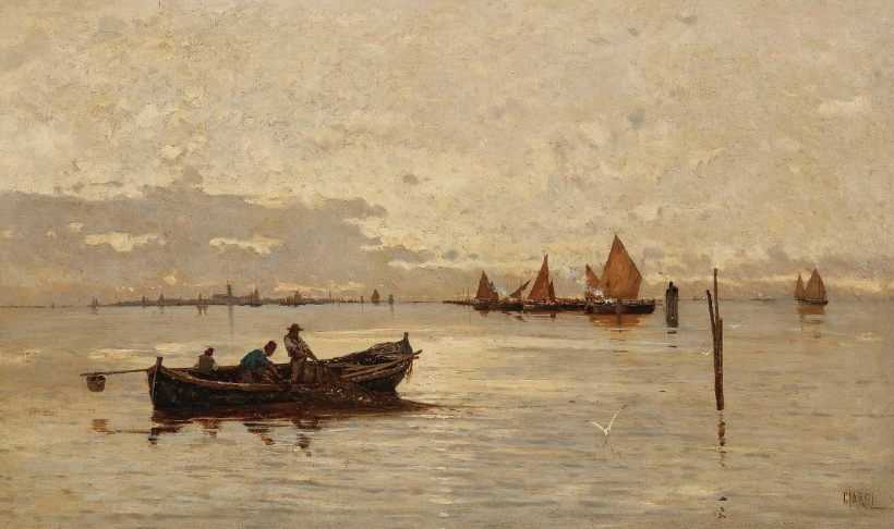 Guglielmo Ciardi pittore quadro dipinto