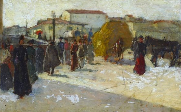 Guglielmo Micheli pittore quadro dipinto divisionista liguria