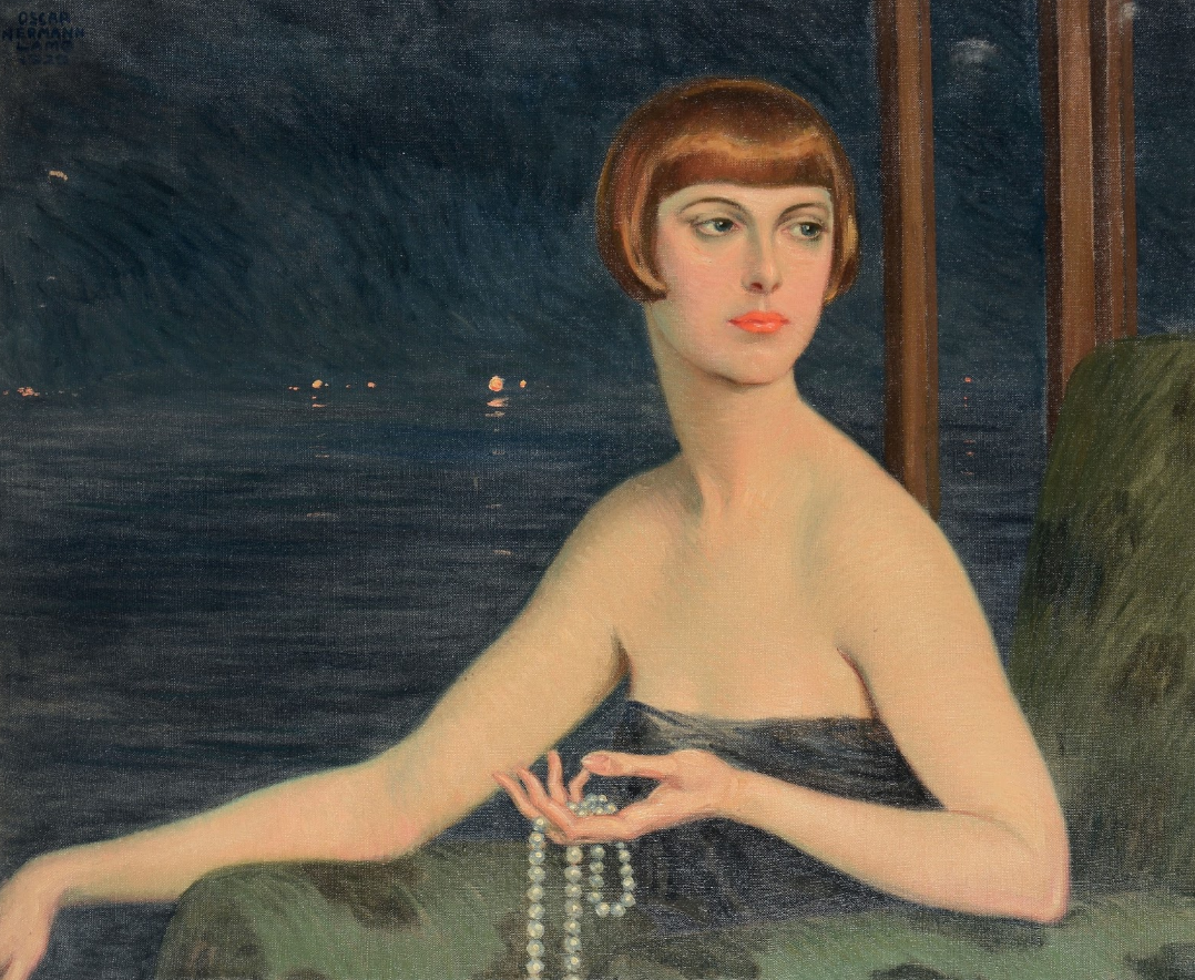 Oscar Hermann pittore quadro dipinto ritratto